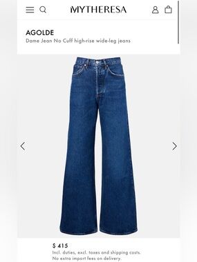 AGOLDE Dame No Cuff Denim